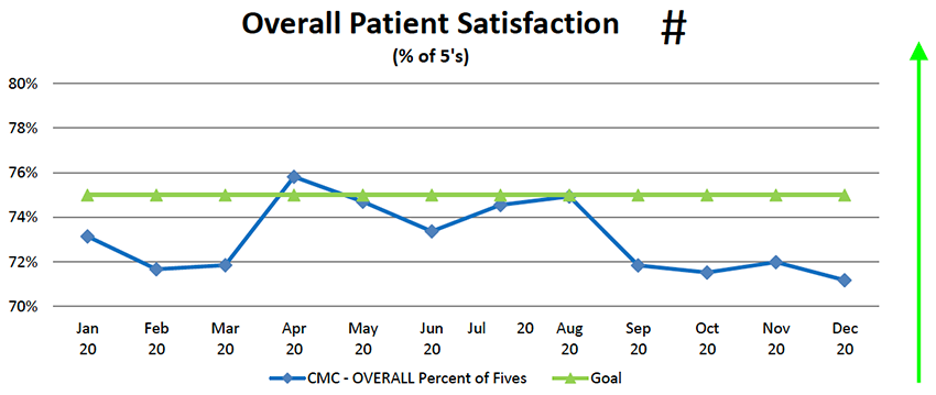 Overall patient satisfaction chart