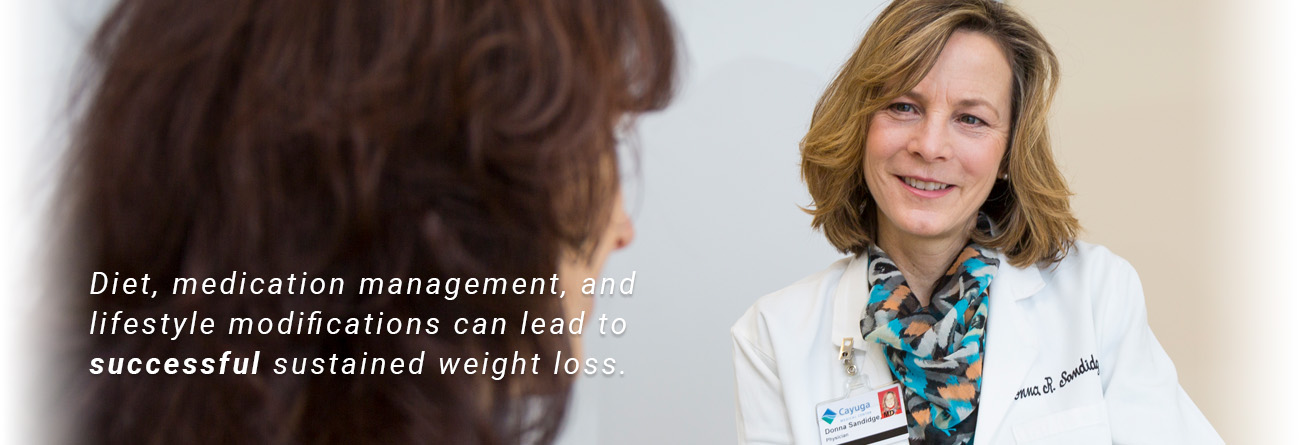 Weight loss doctor talking to patient