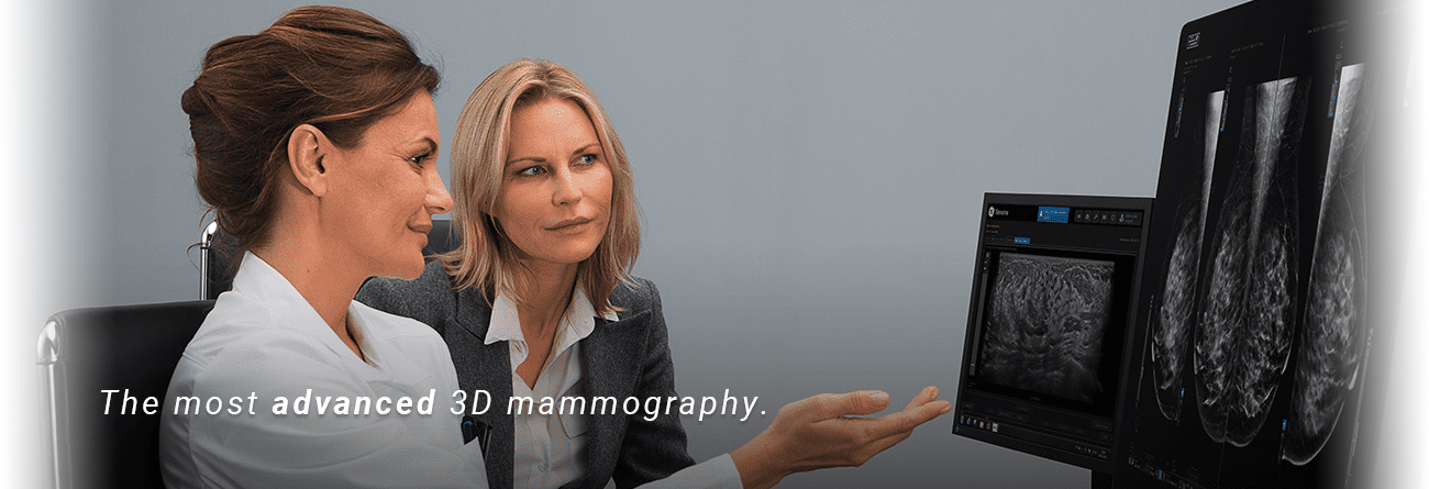 Doctors reviewing advanced 3D mammography