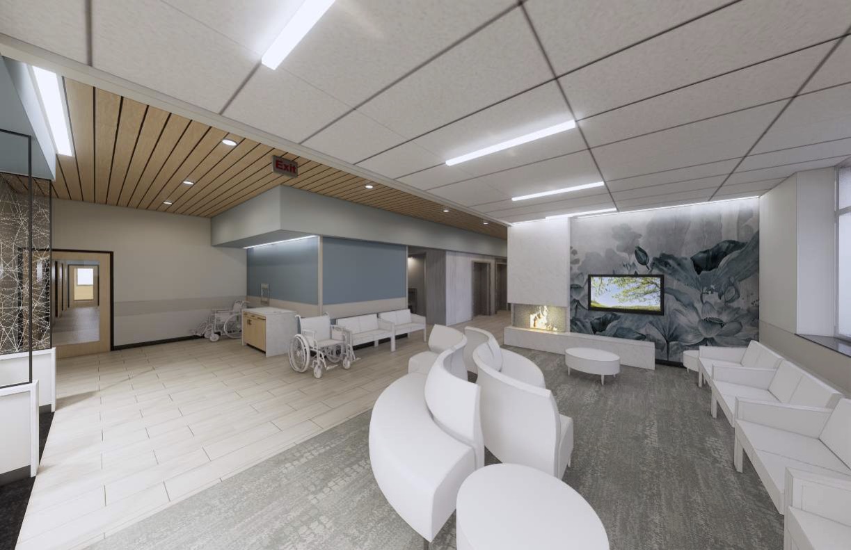 Rendering of the 3rd Floor of Cayuga Park: Cayuga Cancer Center